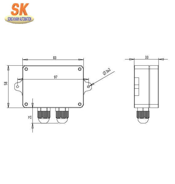 Bộ chuyển đổi tín hiệu loadcell sang analog 4-20mA, 0-10V, 0-5V RW-ST01A