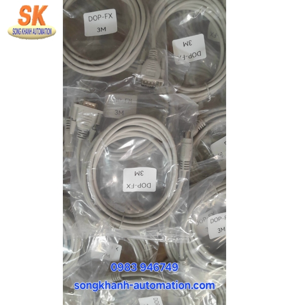Cáp kết nối HMI Delta DOP – PLC Mitsubishi FX ( DOP - FX)
