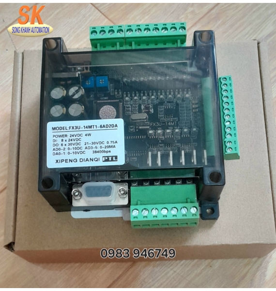 Board PLC Mitsubishi FX3U-14MT-6AD2DA
