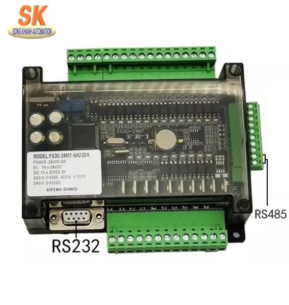 Board PLC Mitsubishi FX3U-24MT-6AD2DA