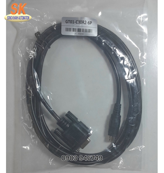 Cáp Kết Nối HMI Mitsushisi - Với PLC Mitsubishi dòng Q, GT01-C30R2-6P