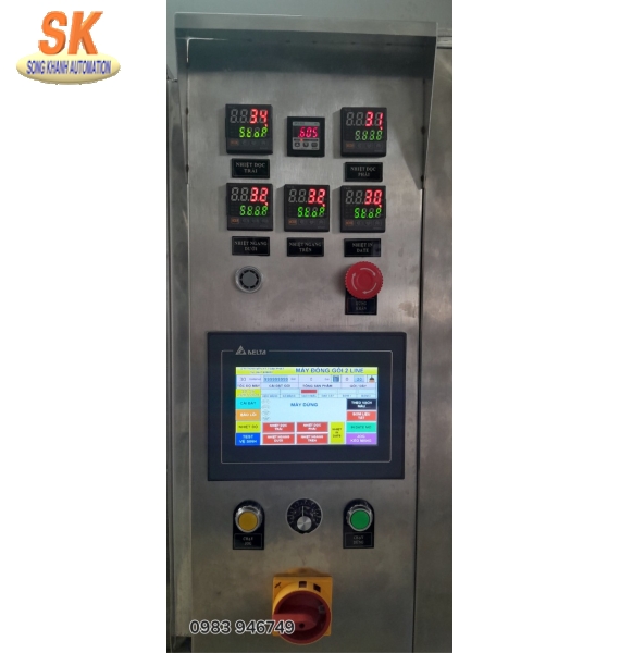 Tủ điện máy đóng gói đứng ngàm vỗ